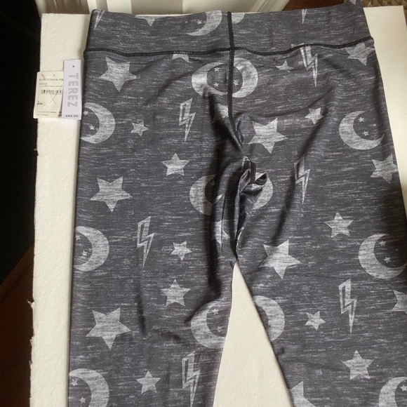 NWT $95 TEREZ 3" Tall Band leggings in MOON - BACK AND HEATHERED, Size Large - Picture 6 of 9